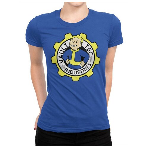 женская футболка с круглым вырезом dream shirts, синяя