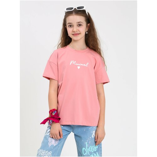 футболка krutto для девочки, розовая