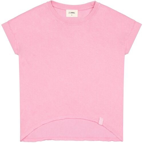 женская футболка удлиненные zhrill, розовая
