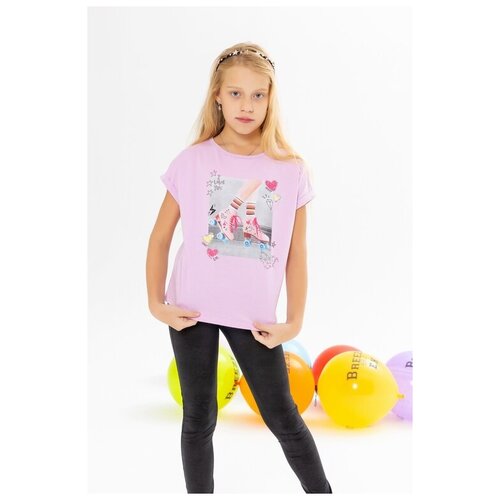 футболка breeze для девочки, розовая