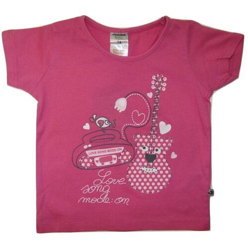 футболка с коротким рукавом jacky для девочки, розовая