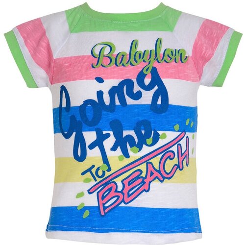 футболка с принтом babylon fashion для девочки, разноцветная