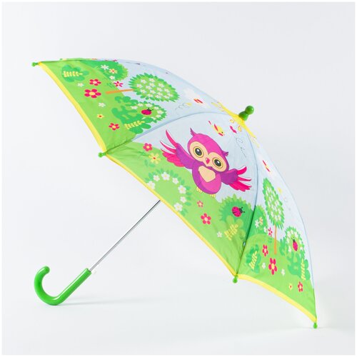 зонт-трости fine для девочки, зеленый