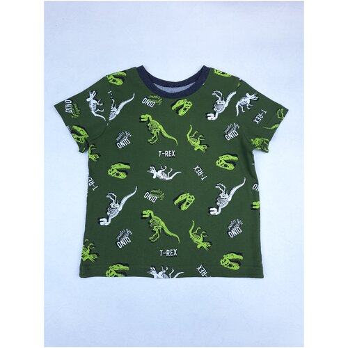 футболка с принтом осми для мальчика, зеленая