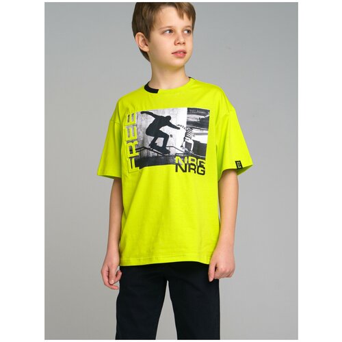 футболка playtoday для мальчика, зеленая
