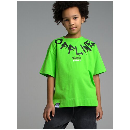 футболка playtoday для мальчика, зеленая