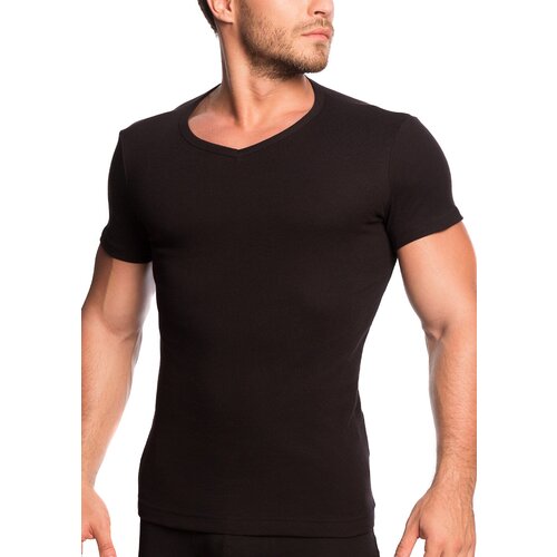 мужская футболка с v-образным вырезом pantelemone, черная