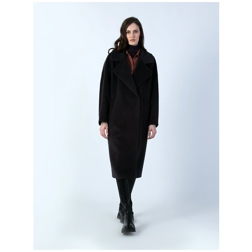 женское шерстяное пальто lea vinci, коричневое