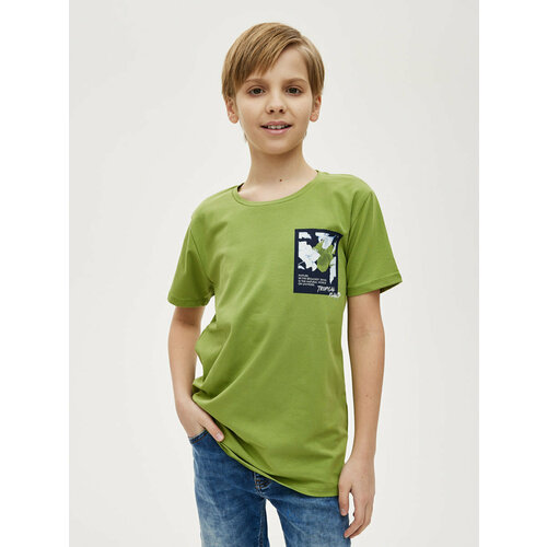 футболка l’addobbo для мальчика, зеленая