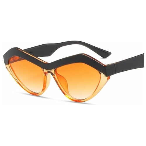 солнцезащитные очки кошачьи глаза нет бренда, оранжевые