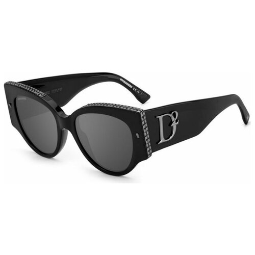 женские солнцезащитные очки кошачьи глаза dsquared2, черные