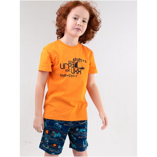 пижама umka для мальчика, оранжевая