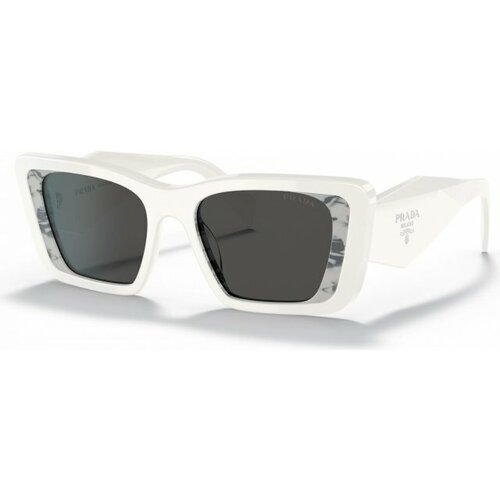 женские солнцезащитные очки prada, белые