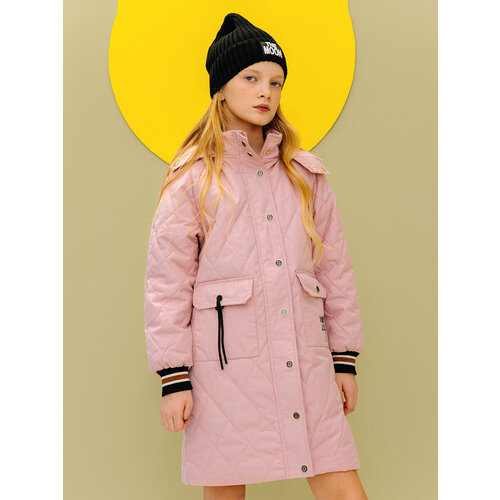 пальто с капюшоном l’addobbo для девочки, розовое