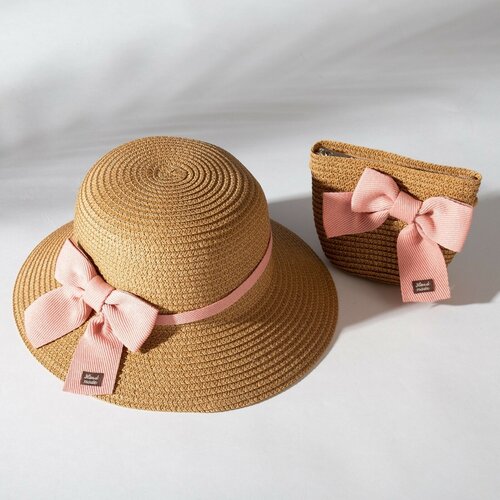 шляпа minaku для девочки, розовая