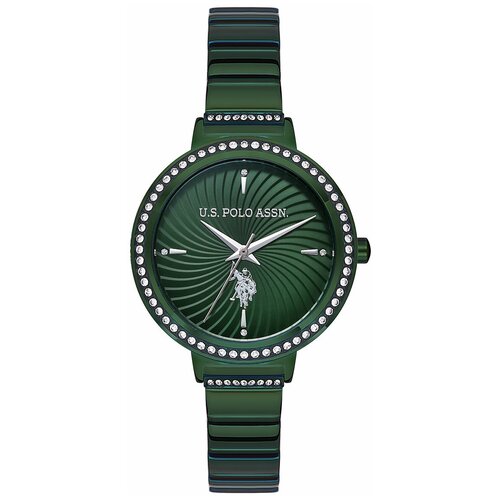 женские часы u.s. polo assn, зеленые