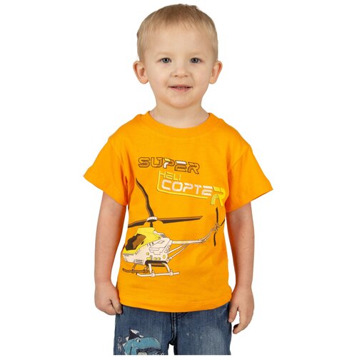 футболка с принтом basia для мальчика, оранжевая