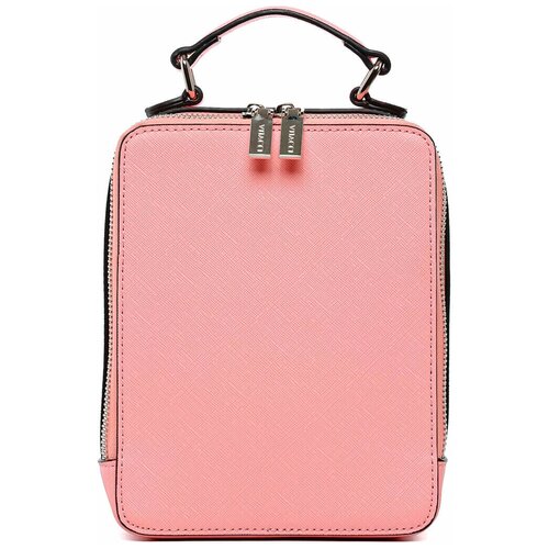 женская кожаные сумка vitacci, розовая