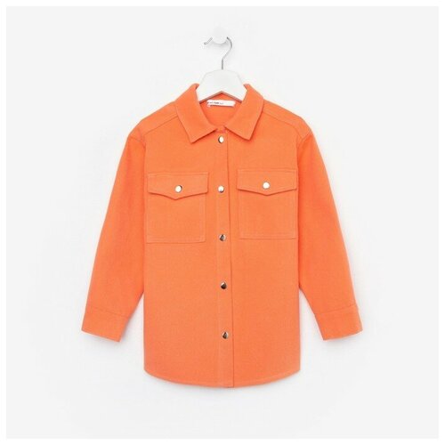 джинсовые рубашка kaftan для девочки, оранжевая
