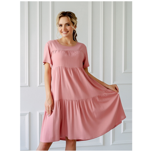 женское платье мини ип морозова о.в, розовое