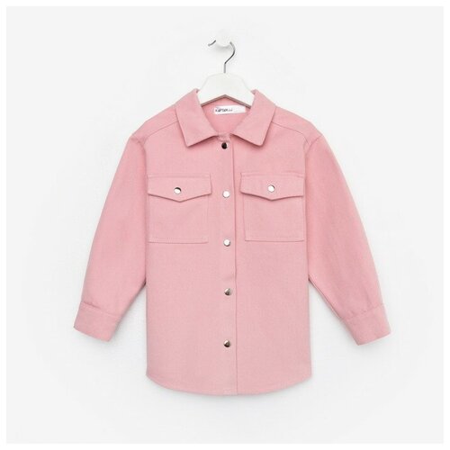 джинсовые рубашка kaftan для девочки, розовая