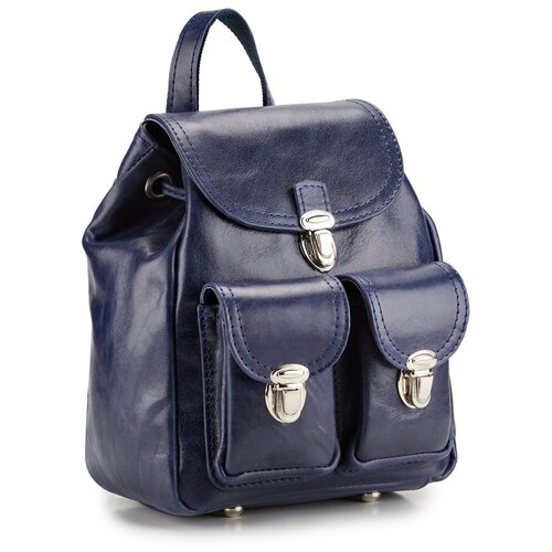 женский кожаные рюкзак мастерская сумок кожинка, синий
