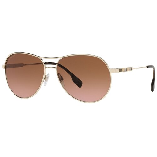 женские авиаторы солнцезащитные очки burberry, коричневые
