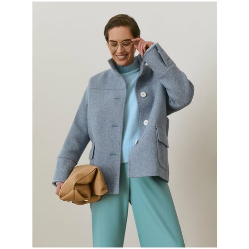 женская короткие куртка pompa, голубая