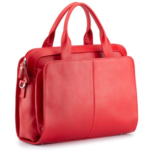 женская кожаные сумка мастерская сумок кожинка, красная