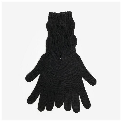 женские вязаные перчатки снежань, черные