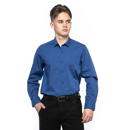 мужская рубашка с длинным рукавом imperator, синяя