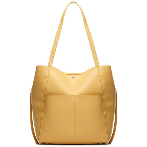 женская кожаные сумка labbra, желтая
