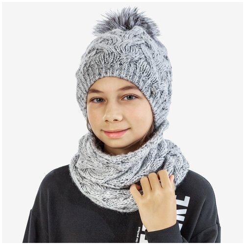 шарф kapika для девочки, серый
