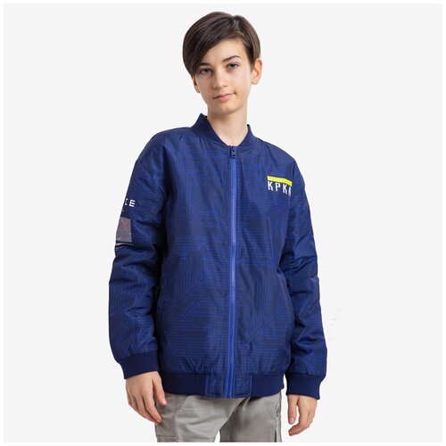 куртка бомбер kapika для мальчика, синяя
