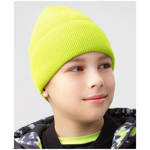 вязаные шапка button blue для мальчика, зеленая