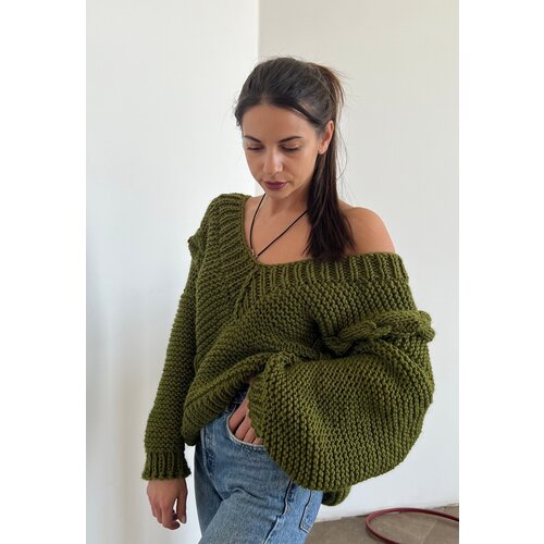 женский шерстяные свитер valeriaiva, зеленый