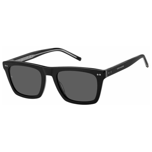 мужские квадратные солнцезащитные очки tommy hilfiger, черные