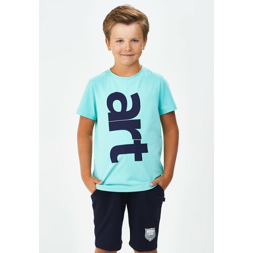 футболка mini maxi для мальчика, бирюзовая