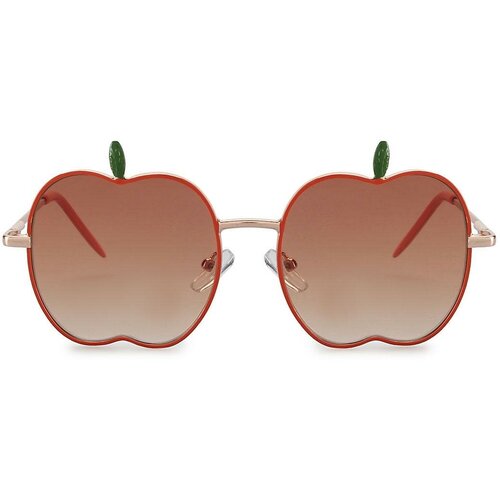 круглые солнцезащитные очки lekiko для девочки, оранжевые