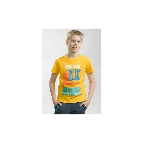 футболка с принтом pelican для мальчика, синяя