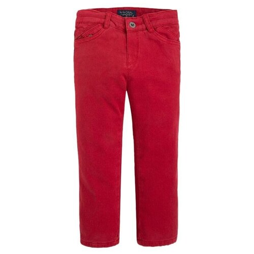 прямые брюки mayoral для мальчика, красные