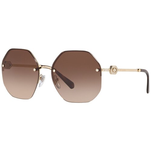 женские солнцезащитные очки bvlgari, коричневые