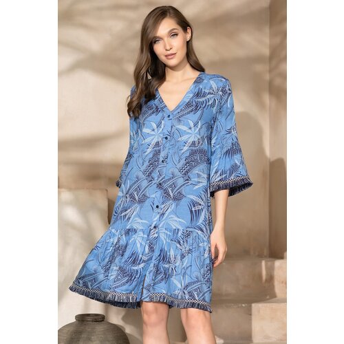 женское платье с рукавом 3/4 mia-amore, синее