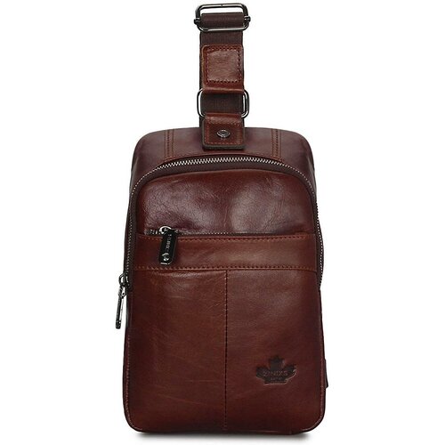 мужской кожаные рюкзак znixs, коричневый