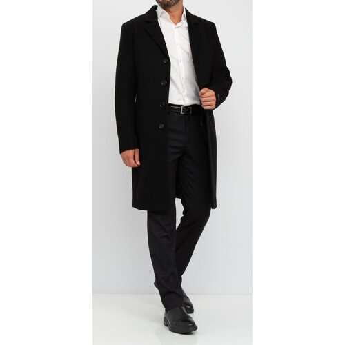 мужское шерстяное пальто misteks design, черное