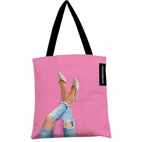 женская сумка-шоперы арт и дизайн, розовая