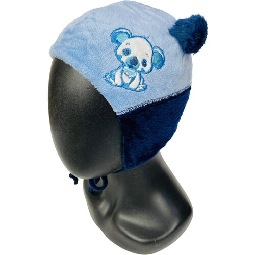 вязаные шапка tutu для мальчика, синяя