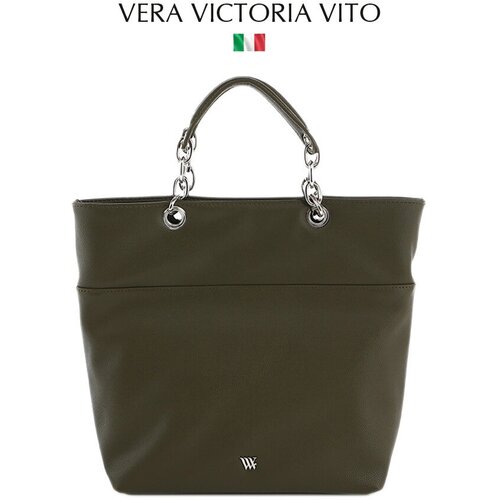 женская сумка-шоперы vera victoria vito, зеленая