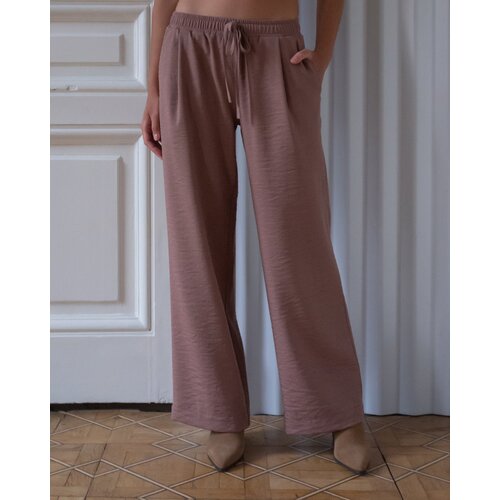 женские широкие брюки sashina designer label, коричневые