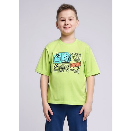футболка с коротким рукавом clever для мальчика, зеленая